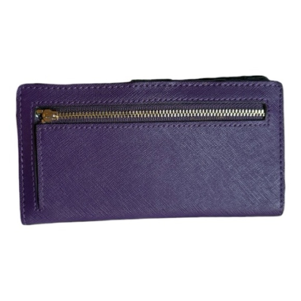 Rebecca Minkoff Purple Leather Studded Wallet - Picture 3 of 8